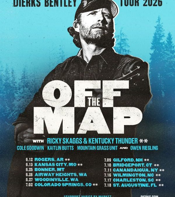 Ricky Skaggs & Kentucky Thunder to Perform at Selected Dates on Dierks Bentley’s Off The Map Tour 2026